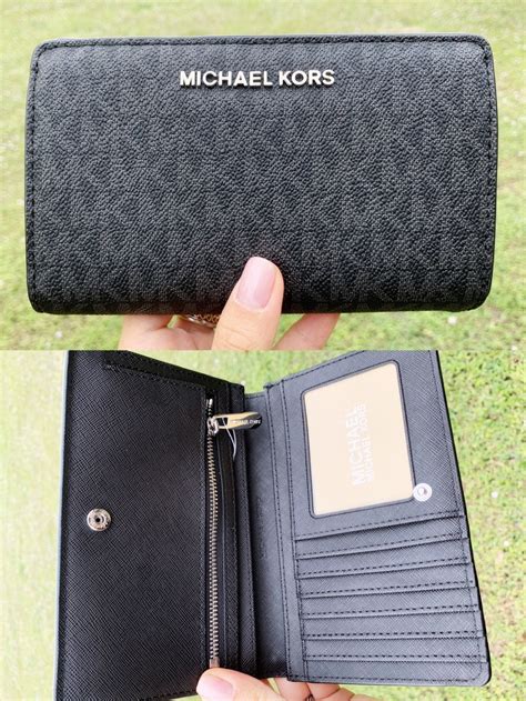 michael kors black wallet small|Michael Kors Wallet with strap.